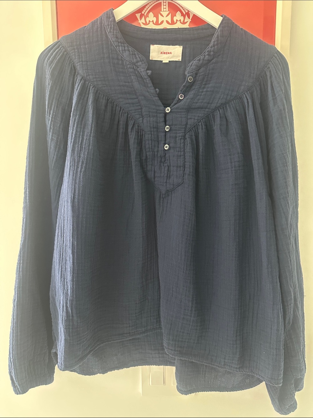 XiRENA Navy cheesecloth blouse - Medium